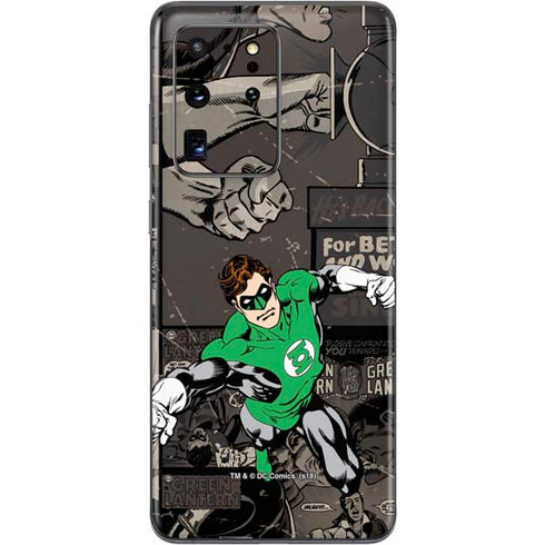 DC Comics Green Lantern Vintage Action Pose Pattern Galaxy S20 Ultra 5G Skin